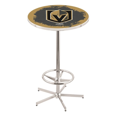Holland Bar Stool Co 42" Chrome Vegas Golden Knights Pub Table L216C4228LVGdKn